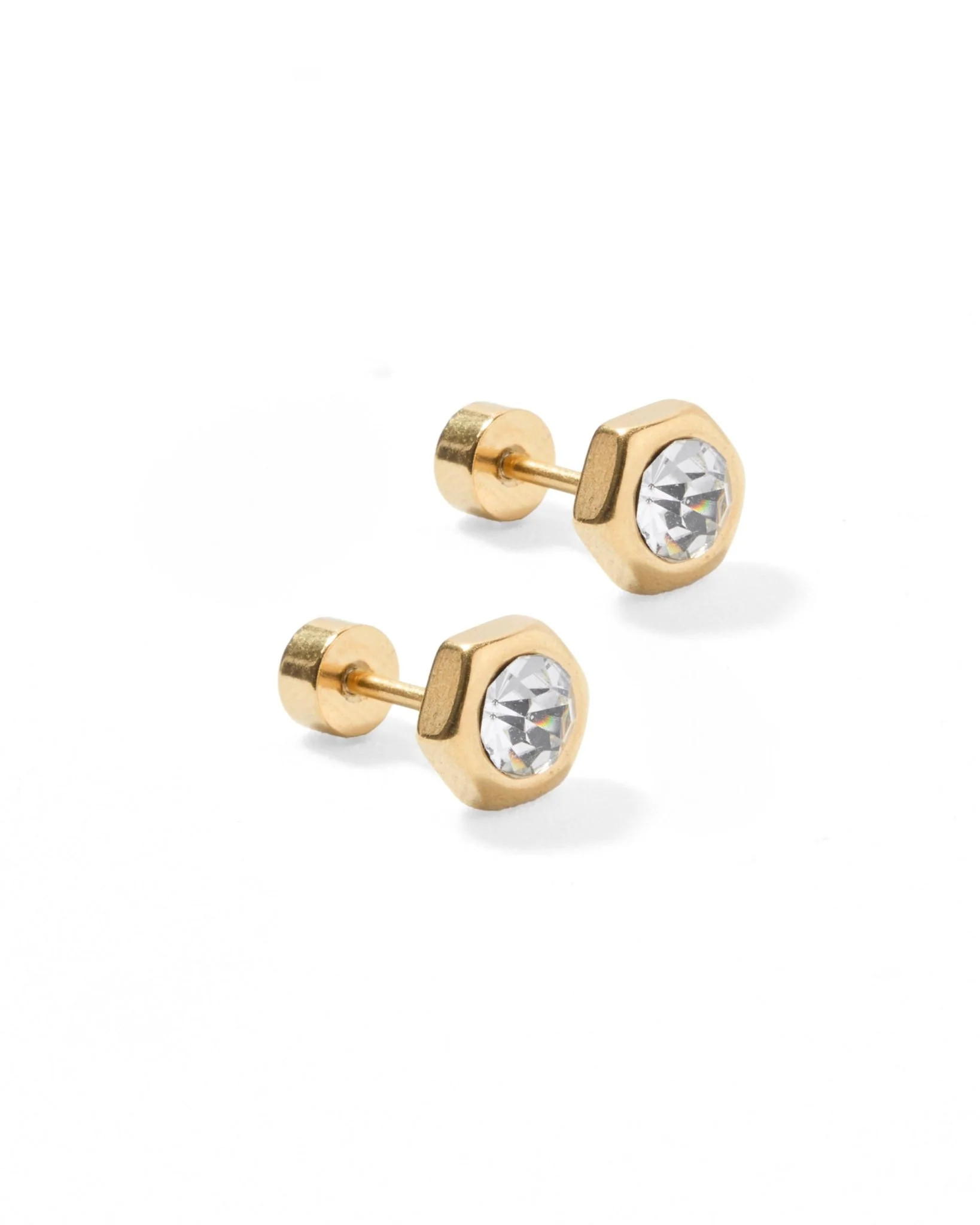 Screwback Stud Earrings - Addison Clear - Shop LINNY CO | LINNY CO LLC