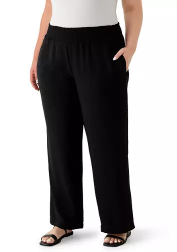 Plus Size Crinkle Crepe Pants | Belk