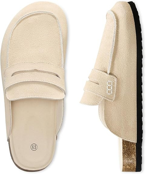 100% Genuine Leather Clogs for Women Non-Slip Platform Mules & Suede Clogs for Women Comfort Slip... | Amazon (US)