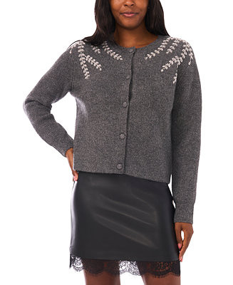 Women's Beaded Embroidery Cardigan Sweater | Macy's
