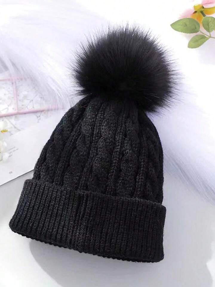 1pc Solid Color Outdoor Windproof Warm Ear-Protection Beanie Simple Ski Hat Winter Christmas Bean... | SHEIN