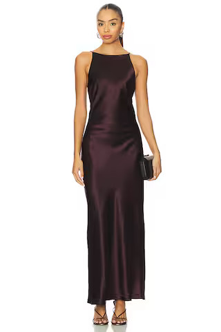 Line & Dot Petrea Maxi Dress in Aubergine from Revolve.com | Revolve Clothing (Global)