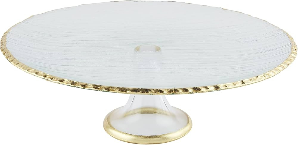 Mud Pie Glass and Gold Pedestal Cake Stand, 12" Dia | Amazon (US)