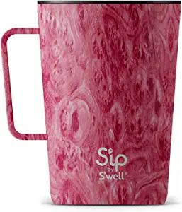 S'well S'ip Stainless Steel Takeaway Tumbler - 15 Oz - Rose Arbor - Double-Walled Vacuum-Insulate... | Amazon (US)