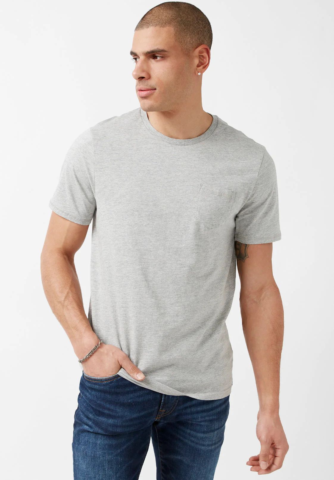 Naimop Grey Jersey T-Shirt - BPM13887 | Buffalo David Bitton