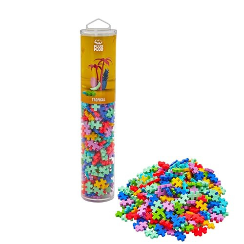 PLUS PLUS - Tropical Mix - 240 Pieces - Creative Building and Construction Set - Mix of Tropical Colors in a Tube - Kids 5 to 12 Years - 106795 | Amazon (CA)