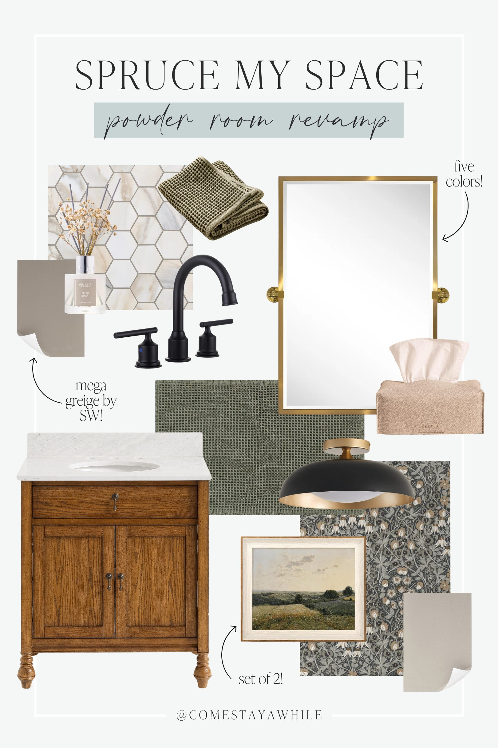 Welcome back to Spruce My Space! A series where I take pictures of your space and design them as if they were mine! 

Powder Room Design | Bathroom Decor | Interior Design | Home Decor 

Come Stay Awhile, Spruce My Space, Amanda Vernaci 

 #LTKHome