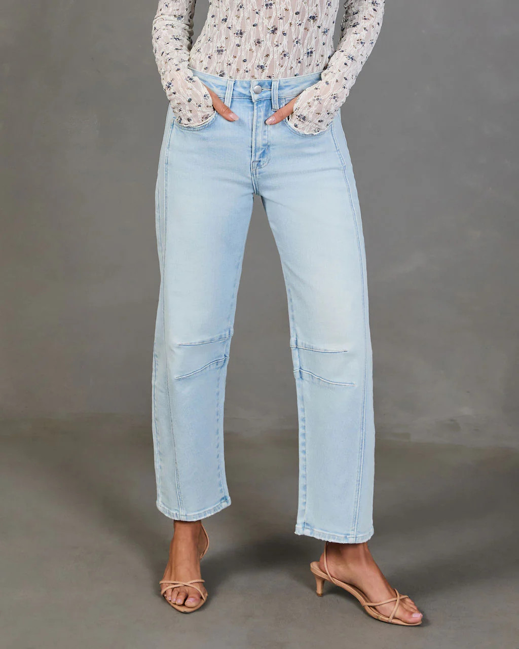 Free Cove Super Stretch High Rise Barrel Jeans | VICI