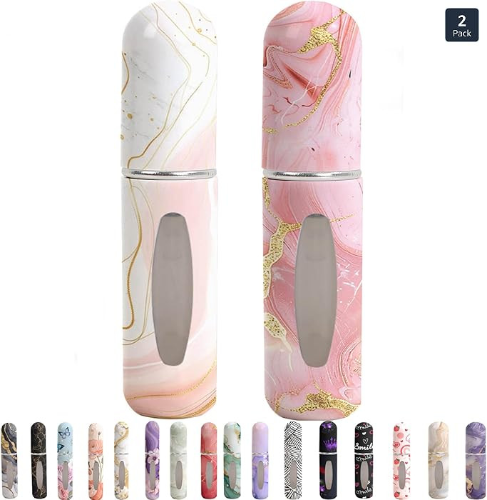 Perfume Travel Refillable Bottle– Portable Mini Sprayer,Empty Perfume Bottles with Unique Patte... | Amazon (US)