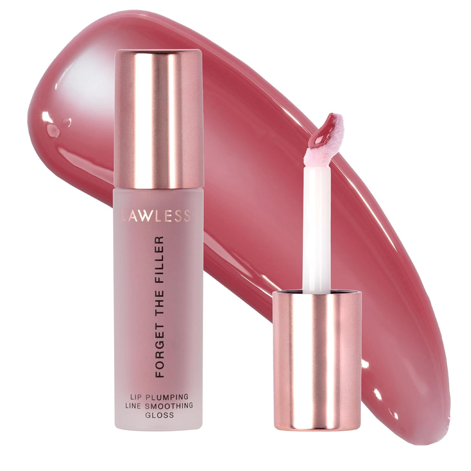 Lawless Women's Forget The Filler Lip Plumper Line Gloss, Velvet, Pink, 0.11 Fl Oz (Pack of 1) | Amazon (US)