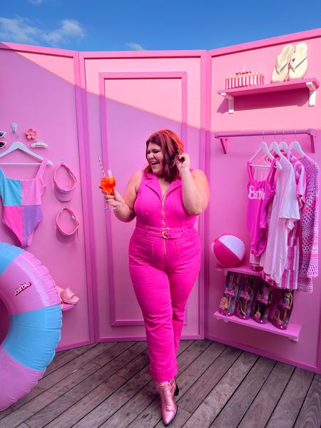 Curvy Barbie jumpsuit is GIVING ALL THE VIBES 💖 I’m wearing an XXL! 

#LTKmidsize #LTKparties #LTKplussize