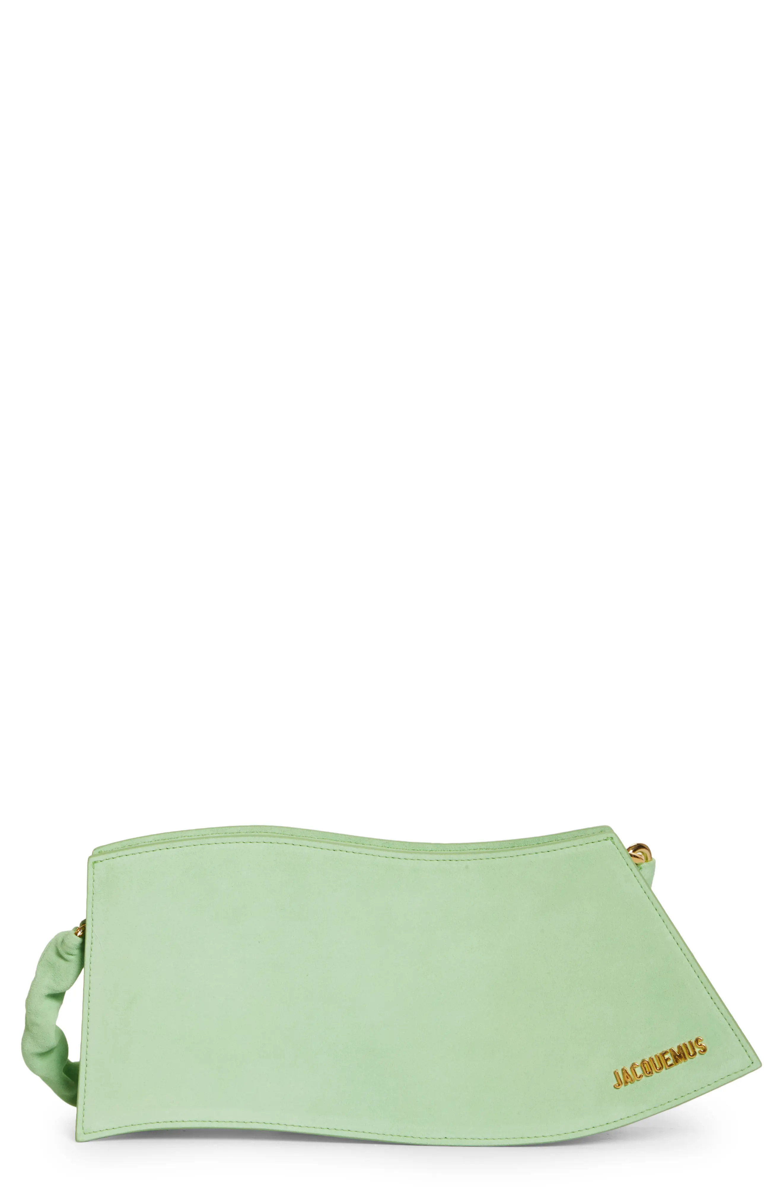 Jacquemus La Vague Leather Shoulder Bag in Light Green at Nordstrom | Nordstrom