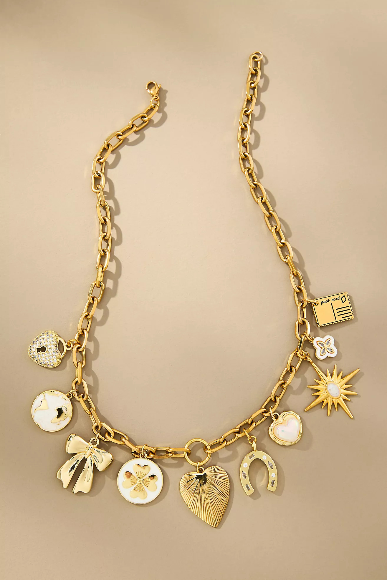 Janey Bee Jems Rolo Chain One-Of-A-Kind Charm Necklace | Anthropologie (US)