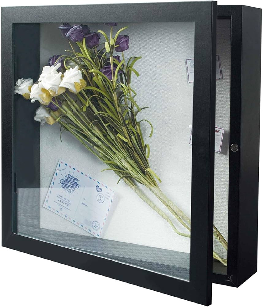 Muzilife 11x11 Shadow Box Picture Frame - 2.16" Deep Wood & Glass Display Case Ready to Hang Memo... | Amazon (US)