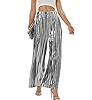 heipeiwa Women's Shiny Pleated Wide Leg Pants Party Nightout High Waist Trouser Folded Lightweigh... | Amazon (US)