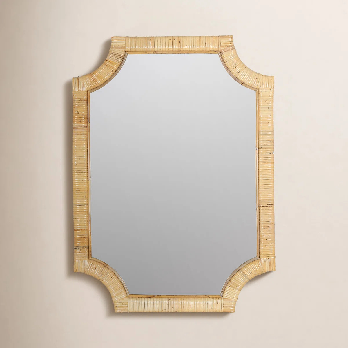 This accent mirror features a delightful contrast between its formal scalloped corners and breezy... | Wayfair North America