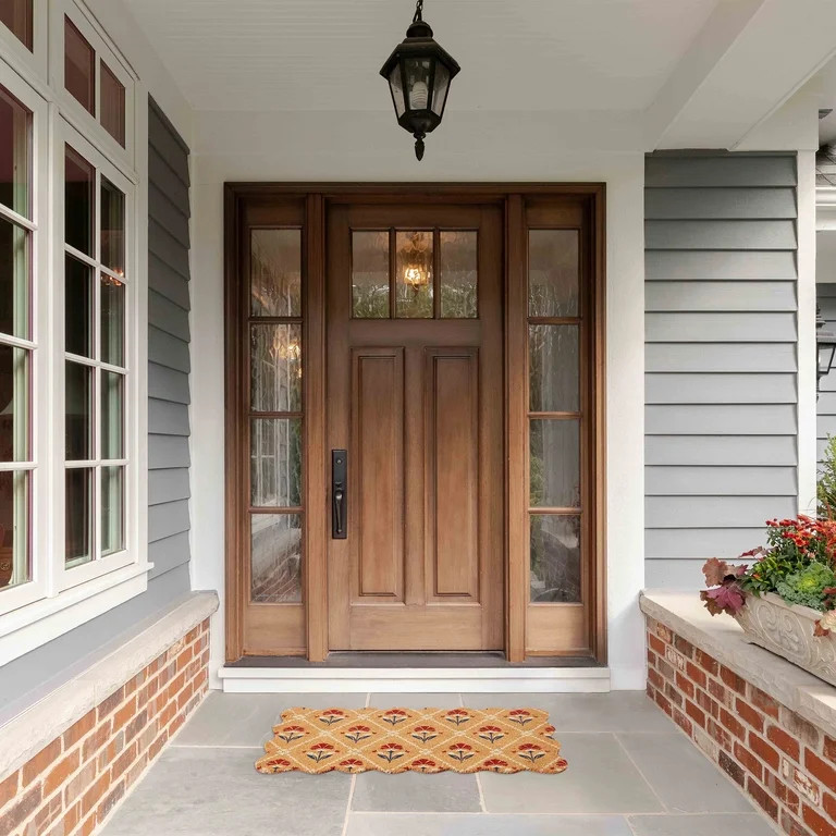 Floral Coir Outdoor Doormat, Red/White/Blue, 48" x 30", by My Texas House | Walmart (US)