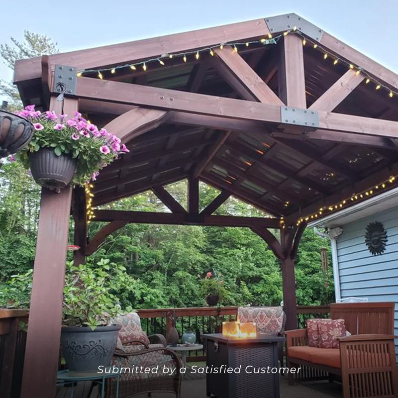 Arlington 12 Ft. W x 10 Ft. D Solid Wood Patio Gazebo | Wayfair North America