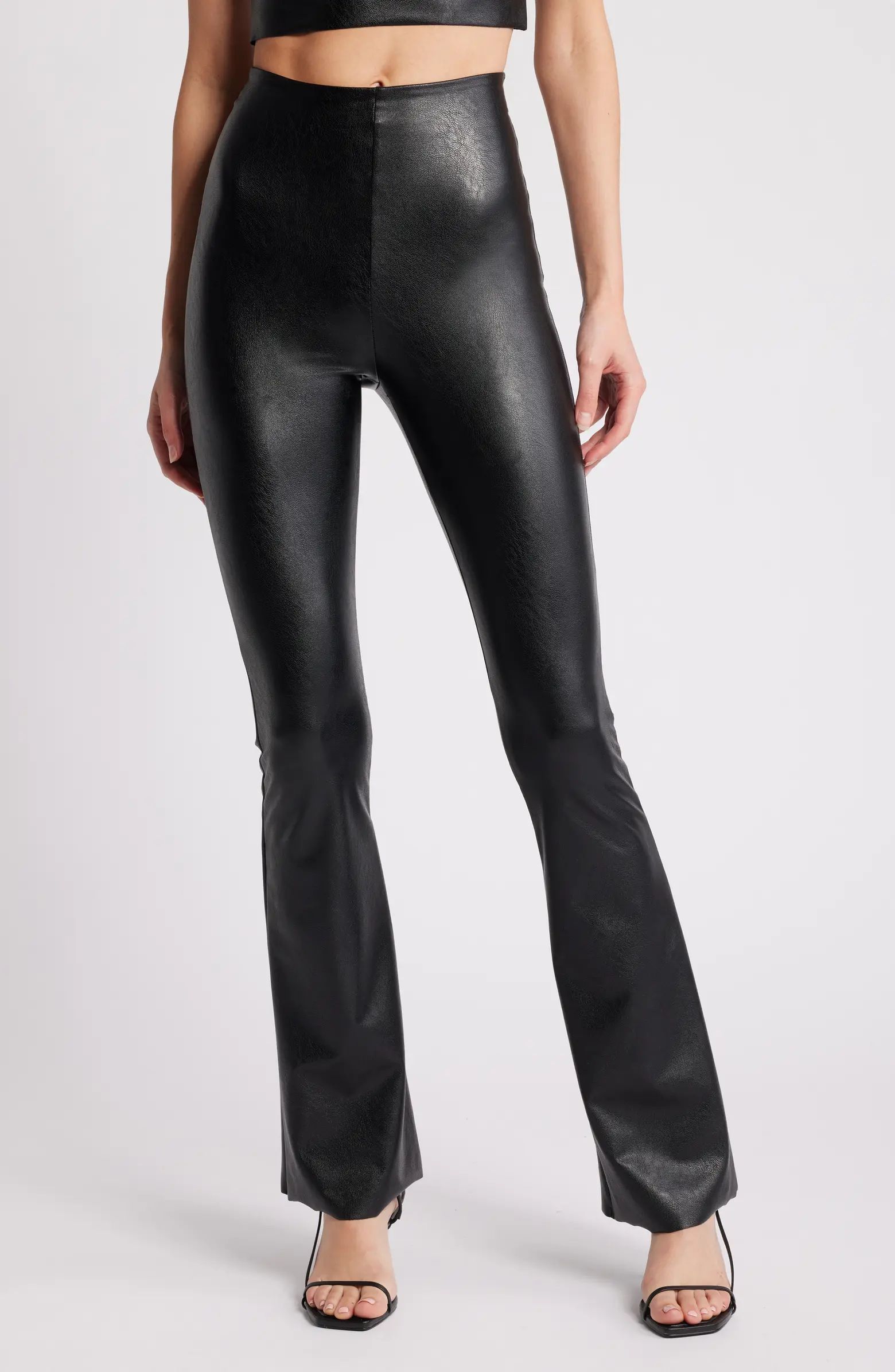 Faux Leather Flare Leggings | Nordstrom