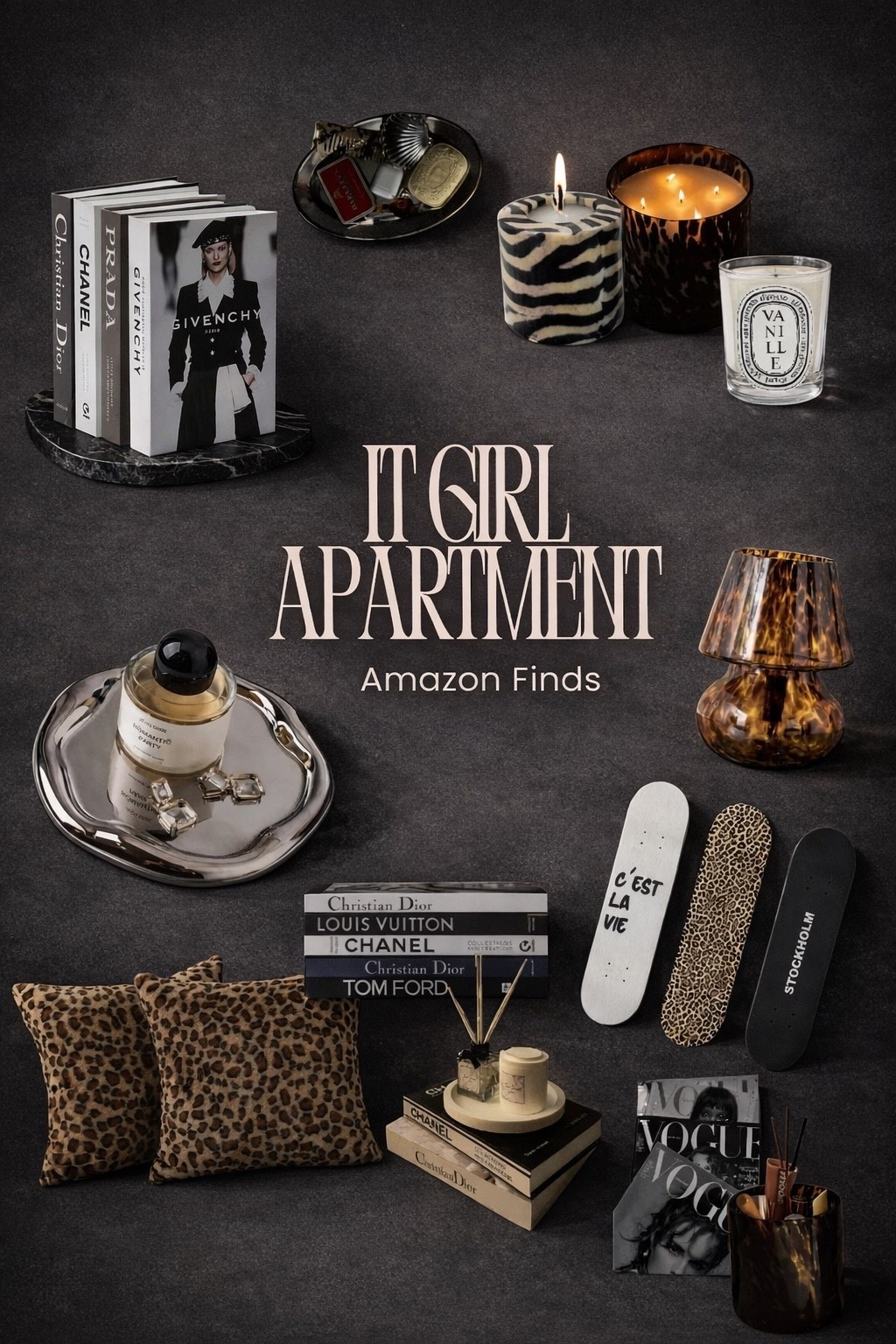 Dark aesthetic apartment decor Amazon finds featuring luxury-inspired home accessories, designer coffee table books, leopard print pillows, tortoiseshell decor, chic candles, modern trays, and moody lighting. Perfect for creating a cozy, rich girl apartment aesthetic on a budget with high-end home styling vibes

amazon home decor finds, dark aesthetic apartment, moody home decor, luxury home decor for less, rich girl apartment aesthetic, cozy apartment decor ideas, designer inspired home decor, coffee table books decor, chic apartment accessories, leopard print home decor, tortoise shell decor, modern glam home decor, neutral luxury aesthetic, pinterest home inspo, apartment styling ideas, high end look for less, cozy chic home decor, aesthetic apartment finds, amazon decor must haves, quiet luxury home

#LTKHome