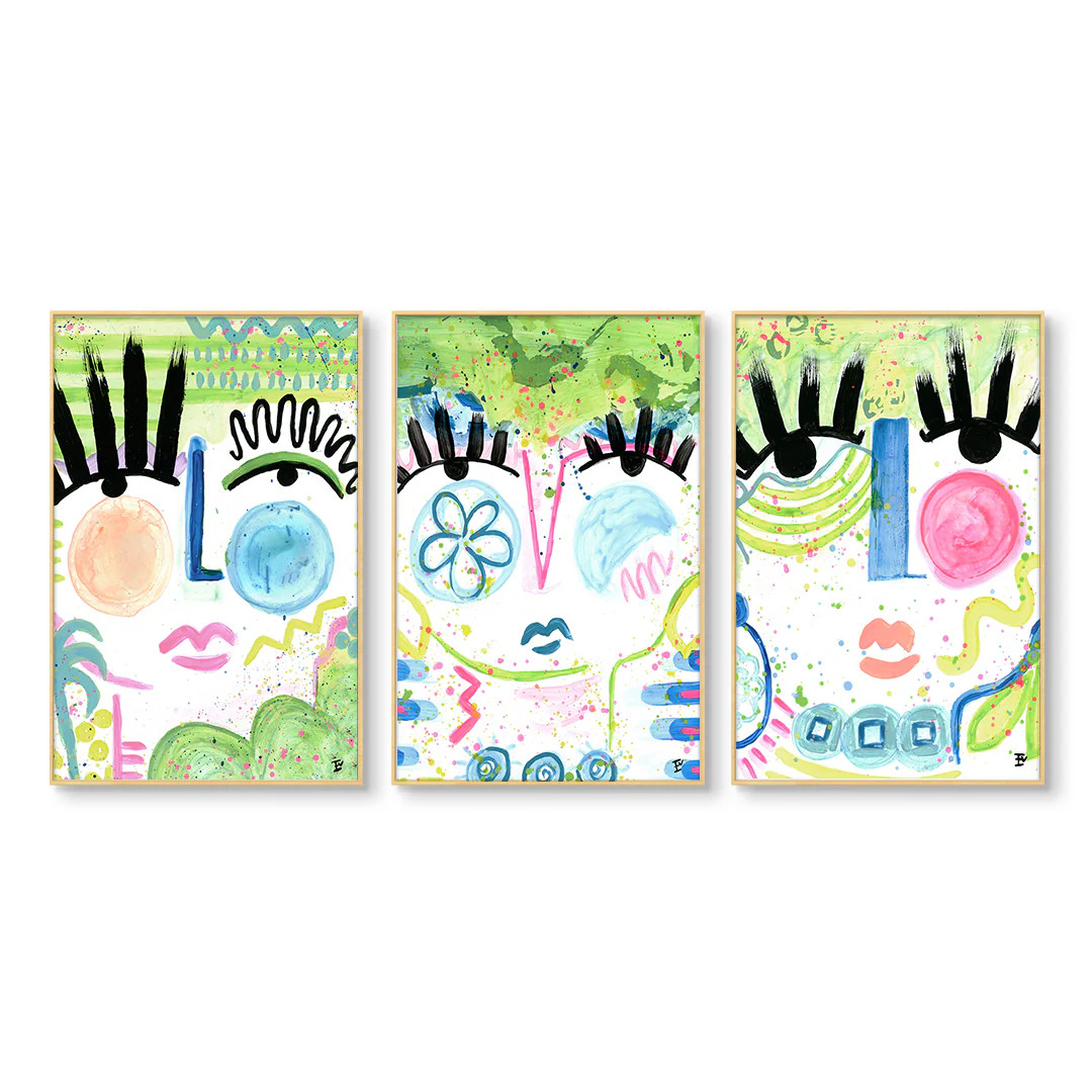 Muse Trio by Emmie Vitaliani | Modern Abstract Portraits | Urban Garden Prints