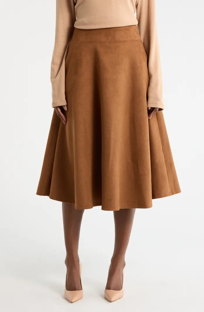 Renee C Faux Suede Flare Skirt | Nordstromrack | Nordstrom Rack