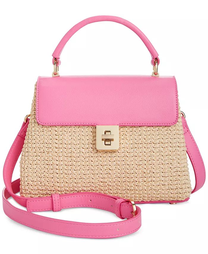 Tandii Straw Small Satchel Crossbody, Created for Macy's | Macy's