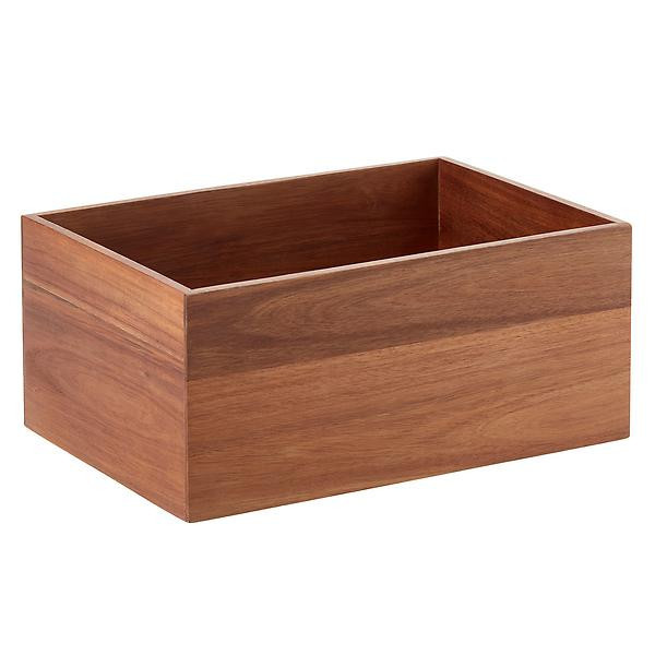 Rowan Large Acacia Bin | The Container Store