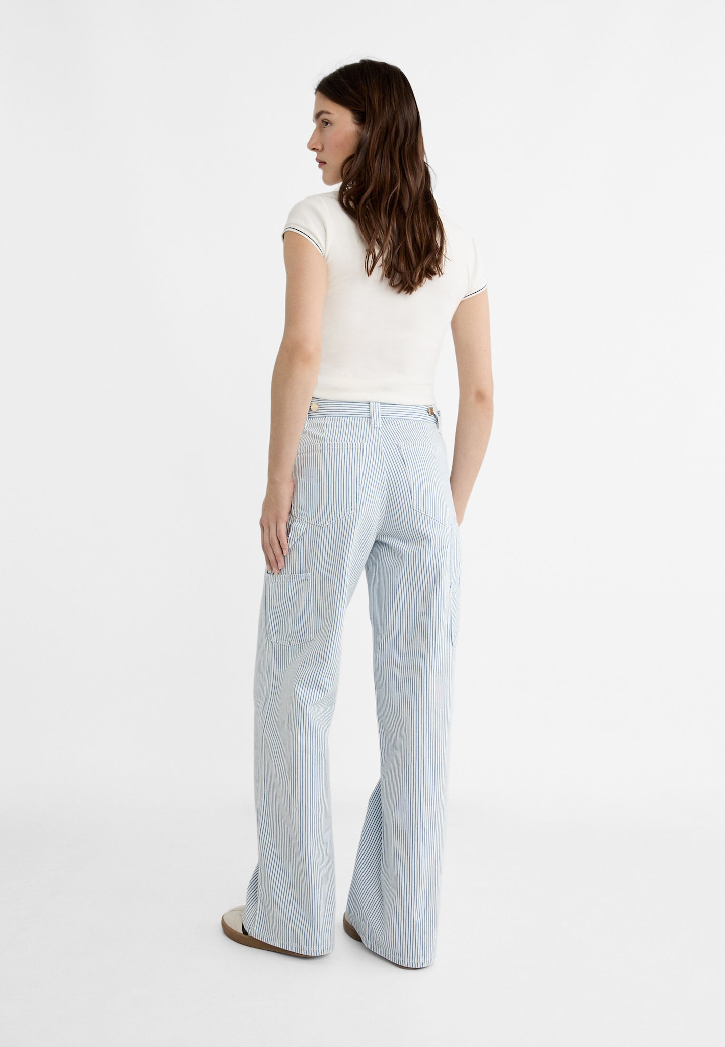 Adjustable straight-fit carpenter jeans | Stradivarius (UK)