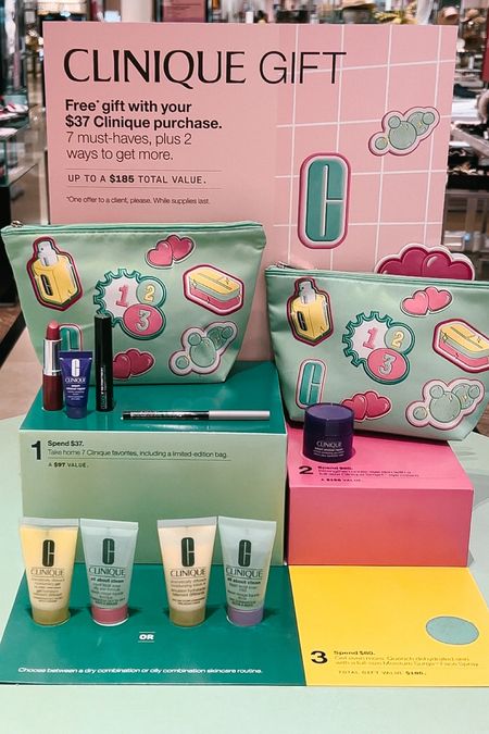 Clinique Gift with Purchase at Dillards 

Free 7-piece gift with any $37 Clinique Purchase 

Spring beauty trends, face wash, moisturizer, skincare routine, lipstick, wrinkle cream, eye cream, Waterproof mascara 

#LTKsalealert #LTKbeauty #LTKfindsunder50