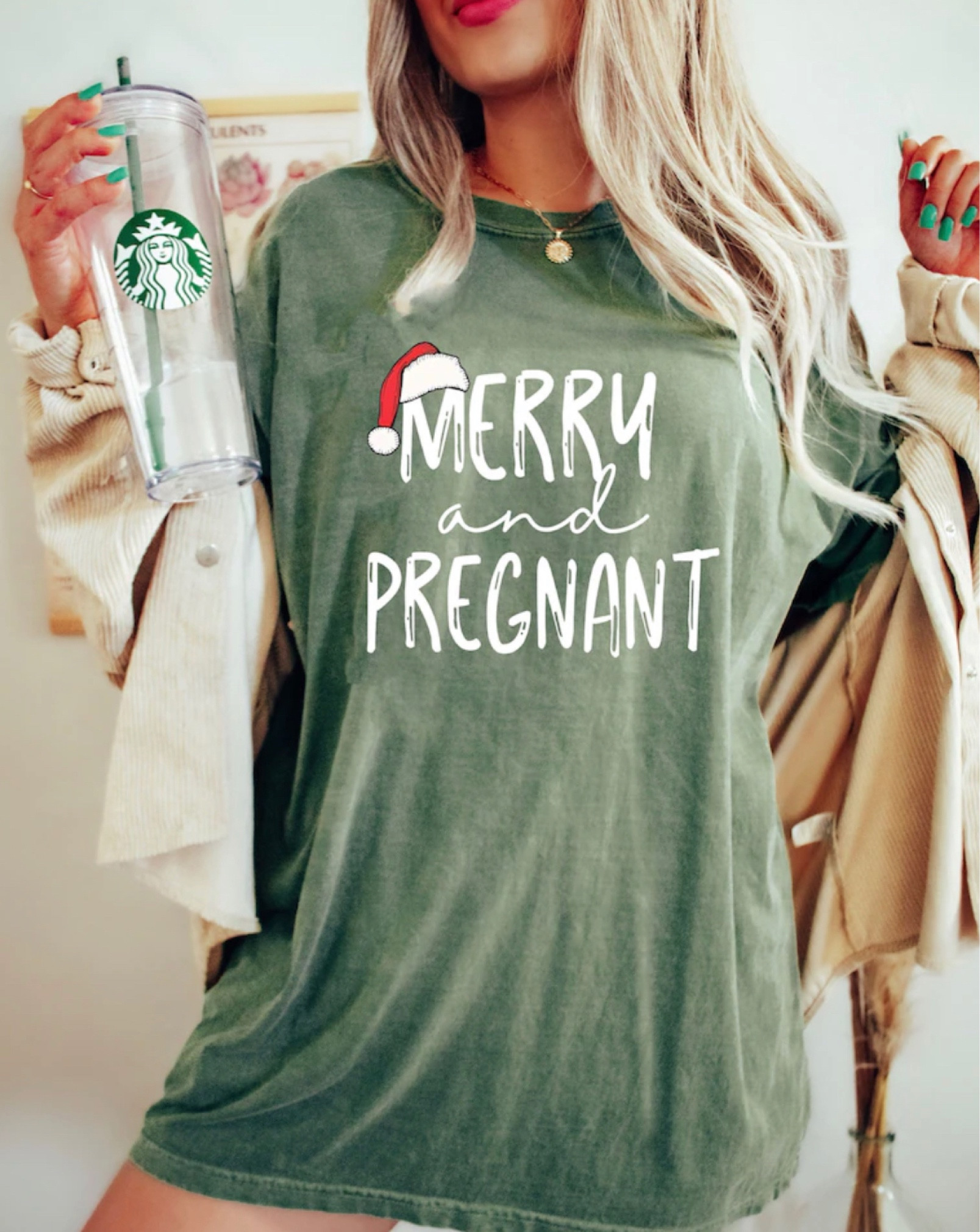 Cozy maternity holiday Tshirt 🎄

#LTKbump #LTKHolidaySale #LTKHoliday