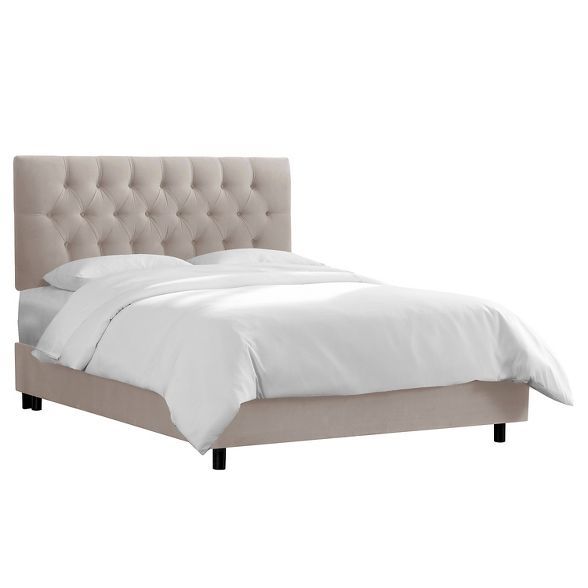 Edwardian Tufted Bed Microsuede - Skyline Furniture | Target