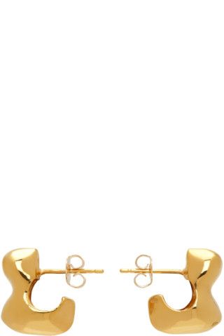 Gold Simone Bodmer Turner Edition Small Bubble Hoop Earrings | SSENSE