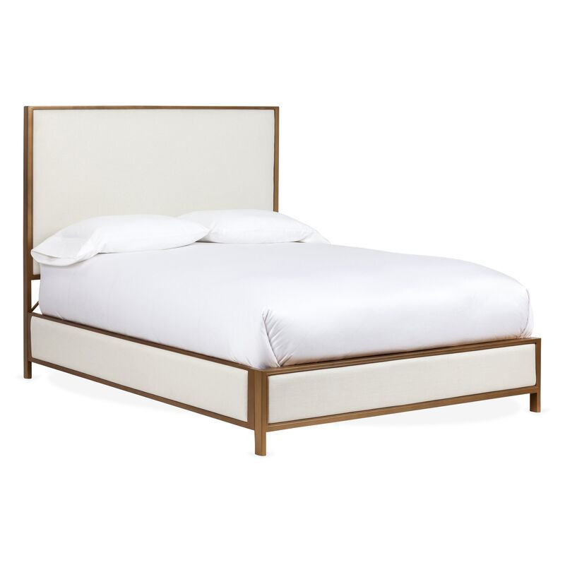 Beverly Panel Bed, Ivory | One Kings Lane