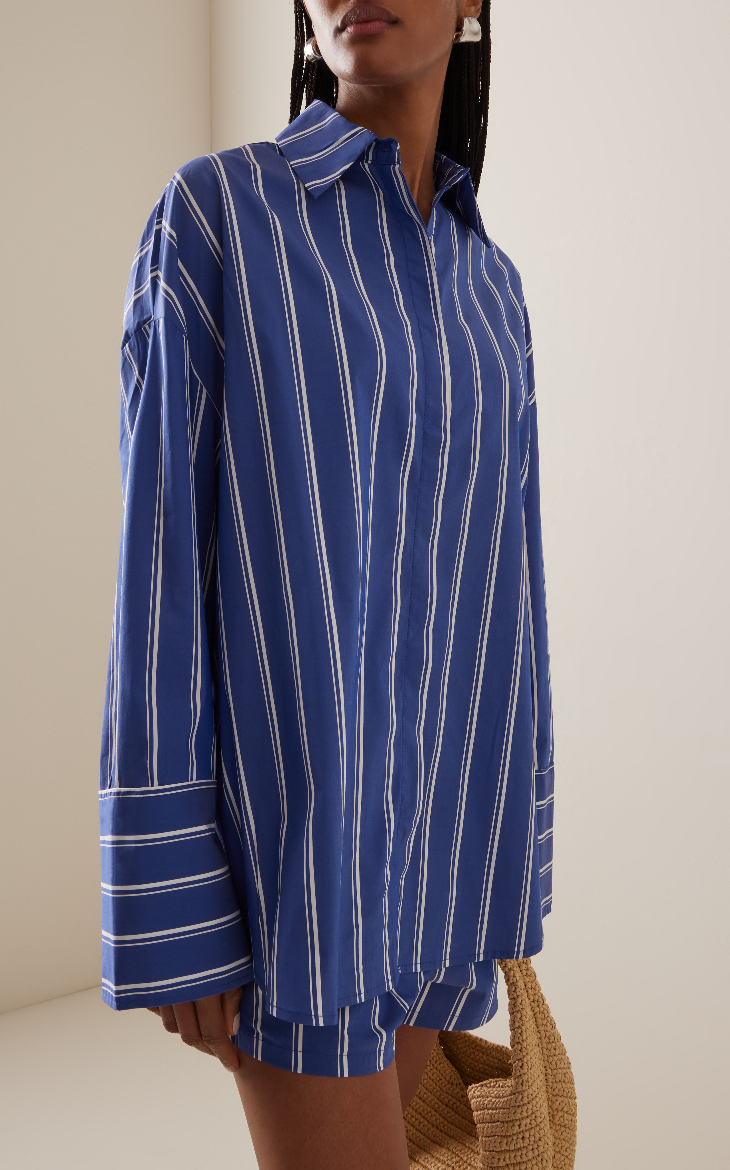 Exclusive Ryan Oversized Striped Cotton-Blend Shirt | Moda Operandi (Global)