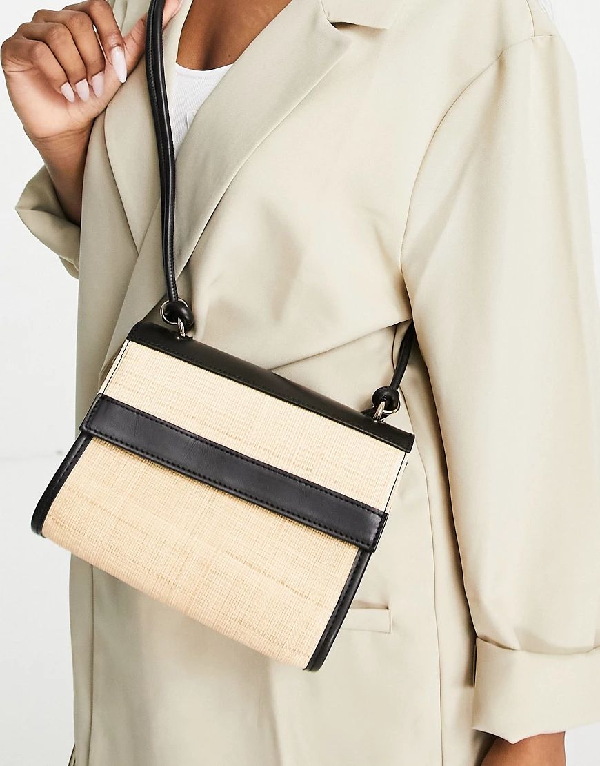 & Other Stories cross body bag in straw and leather-Multi | ASOS (Global)