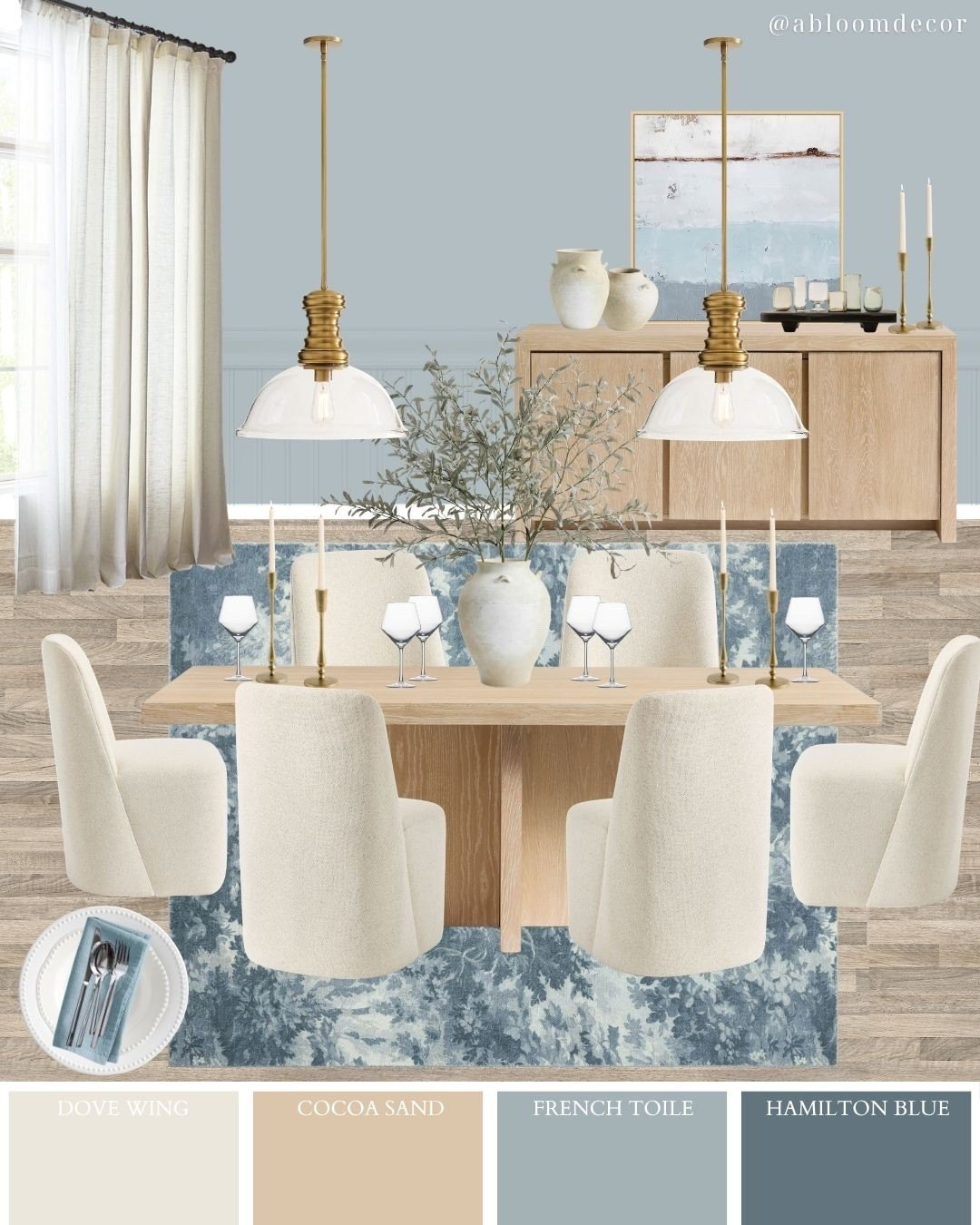 Soft Coastal Dining Room Design Idea

#LTKHome