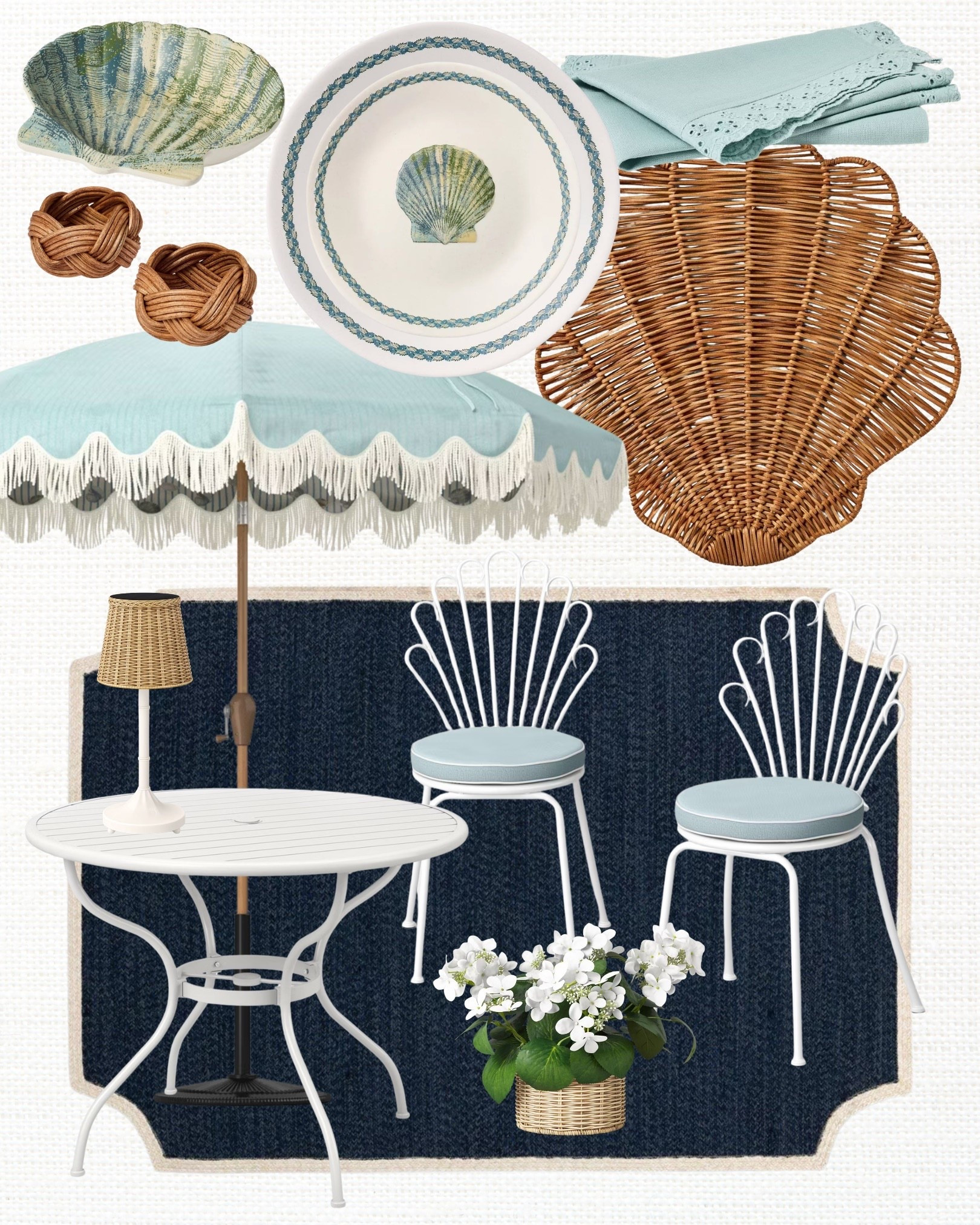 Coastal patio new arrivals 🩵🌊⛱️

coastal patio decor, coastal outdoor living, beachy home style, coastal grandmother aesthetic, blue and white decor, summer patio refresh, outdoor styling ideas, wicker and rattan decor, woven textures, neutral coastal tones, light and airy home, breezy outdoor space, patio inspiration, backyard oasis, elevated outdoor decor, classic coastal style, timeless home decor, soft blue accents, chinoiserie inspired pillows, floral blue pillows, striped outdoor pillows, textured throw pillows, scalloped decor, shell decor accents, ceramic shell bowl, coastal centerpiece ideas, patio table styling, outdoor entertaining essentials, summer hosting decor, fresh hydrangea arrangement, faux hydrangeas, coastal florals, woven pitcher and cups, rattan drinkware, outdoor dining aesthetic, cozy patio vibes, layered textures home, Serena and Lily inspired, Nancy Meyers aesthetic, Hamptons style decor, casual elegant outdoor space, chic backyard ideas, curated home finds, LTK home finds, LTK patio decor, affordable coastal decor, neutral home palette, calming home aesthetic, relaxing outdoor retreat, cottage coastal style, feminine home decor touches, elevated everyday living, home styling inspiration, summer home refresh, indoor outdoor living, curated patio look, target home, studio McGee for target

#LTKHome #LTKSeasonal