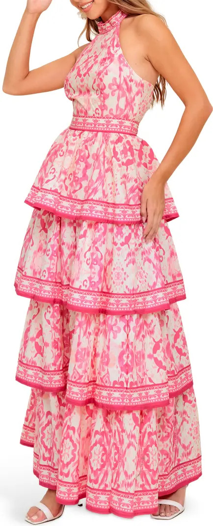 Ikat Tiered Halter Maxi Dress | Nordstrom Rack