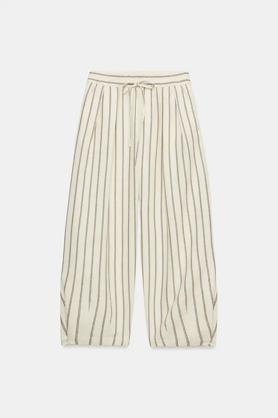 ZW COLLECTION STRIPED PYJAMA-STYLE TROUSERS | Zara UK