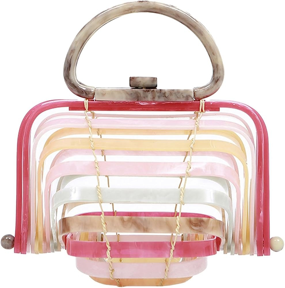 Qianly Tote Bag for Women with Acrylic Handle for Shopping Dating Holidays, Style B | Amazon (UK)