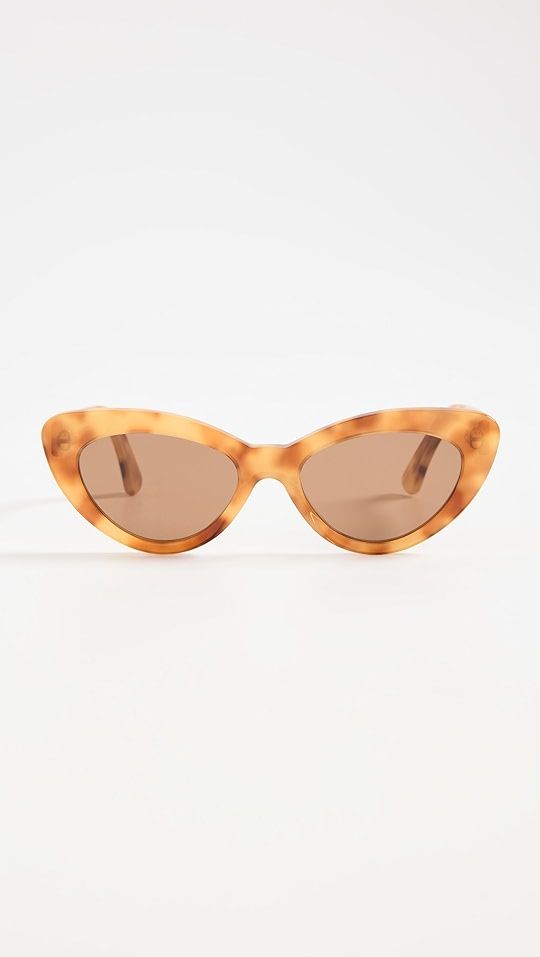 Pamela Amber Sunglasses with Brown Flat Lenses | Shopbop