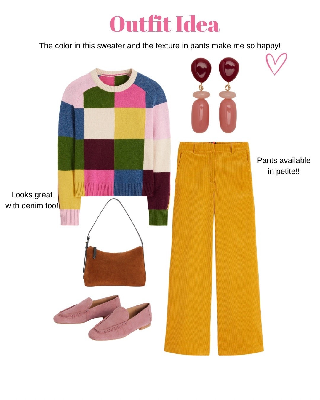 This outfit makes me happy!  If you love color, want to lift your mood with what you wear and make others around you smile, this is the outfit to do just that!  Who said fall had to brown and boring?! @Boden (US)

#LTKOver40 #LTKSeasonal #LTKPetite