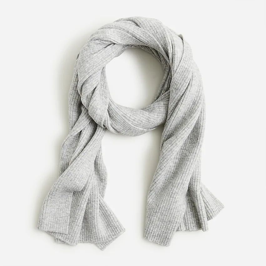Ribbed scarf in supersoft yarn | J.Crew US