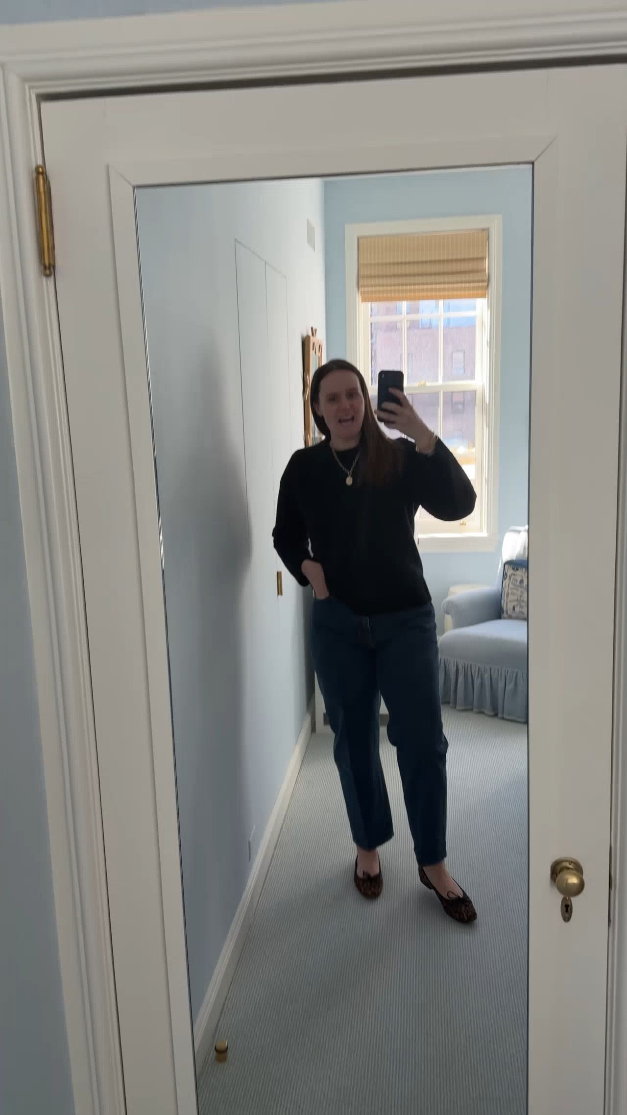 Denim Review - The Neat Jean from Frame in the color Lavish. A great high-rise, mom jean (feels a bit like vintage levis.) Some sites say it is a 'Barrel' jean but I dont really find that. 
Note - they run big. I sized down 2 sizes, so instead of my usual 34 I am in a size 32.  

 #LTKMidsize #LTKPlusSize #LTKTall