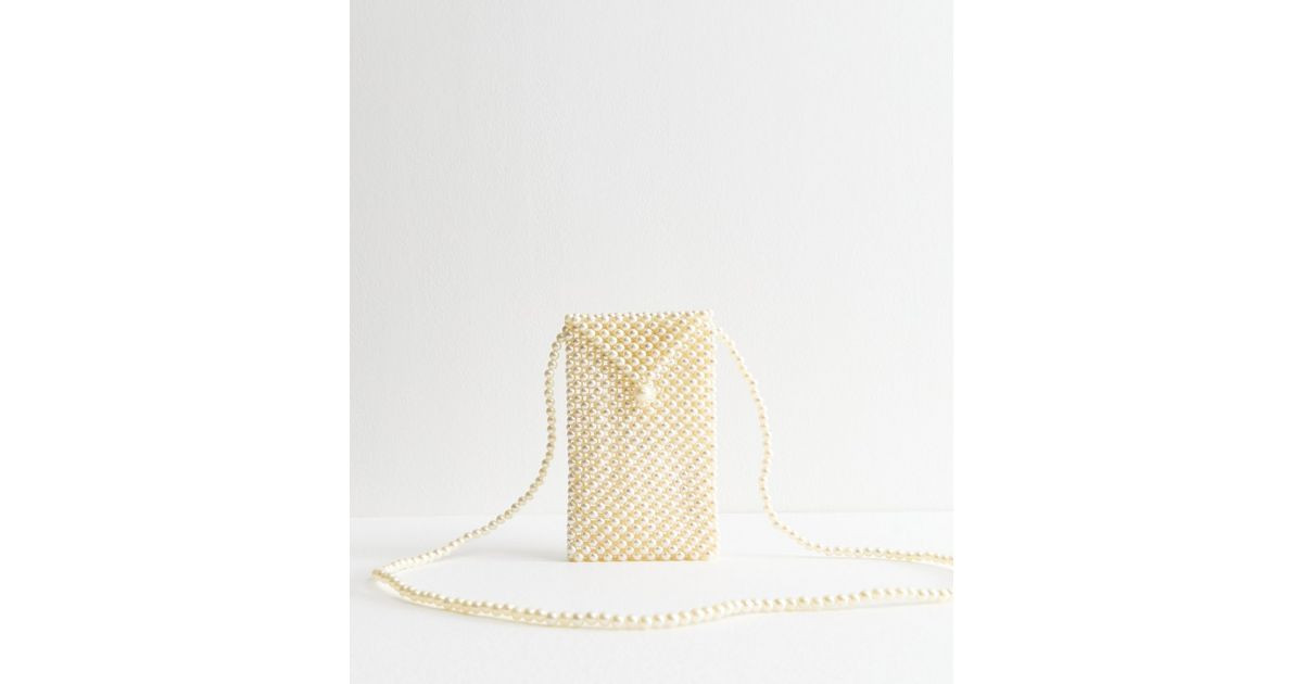 Off White Faux Pearl Phone Bag | New Look | New Look (UK)