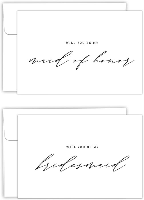GYYsweetus 6 Packs Will You Be My Bridesmaid Card Set, Set of 6 Bridesmaid Proposal Cards, 4 Brid... | Amazon (US)