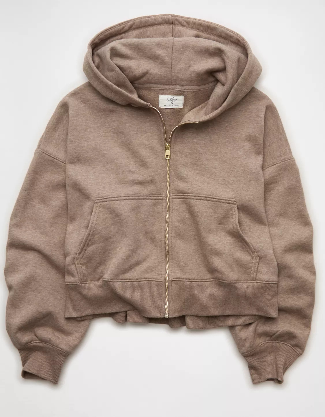 AE Full-Zip Balloon Sleeve Hoodie | American Eagle Outfitters (US & CA)