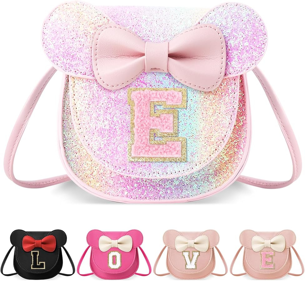 Little Girl Toddler Purse - Cute Mouse Ear Bow Crossbody Bag for 2-8 Year Olds - Birthday Gift | Amazon (US)