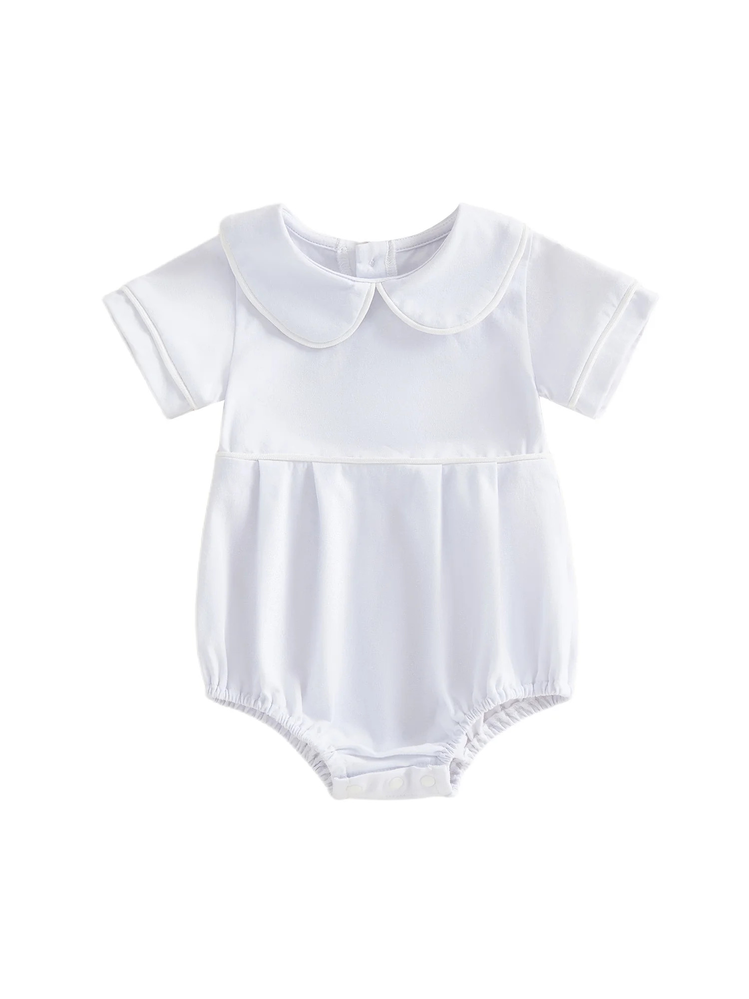 BemeyourBBs Newborn Baby Boy Girl Bubble Romper Infant Short Sleeve Doll Collar Romper Oversize T... | Walmart (US)
